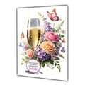 Personalised Birthday Card Flowers Butterfly Mum Nana Auntie Large A5 Size