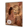 21st Birthday Card For Girls, Daughter, Granddaughter, Niece, Blonde or Brown Hair, Dressing Table