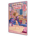 Daughter 8th Birthday Card - Girl Doing Gymnastics