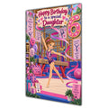 Daughter 6th Birthday Card - Girl Doing Gymnastics