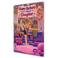 Daughter 5th Birthday Card - Girl Doing Gymnastics