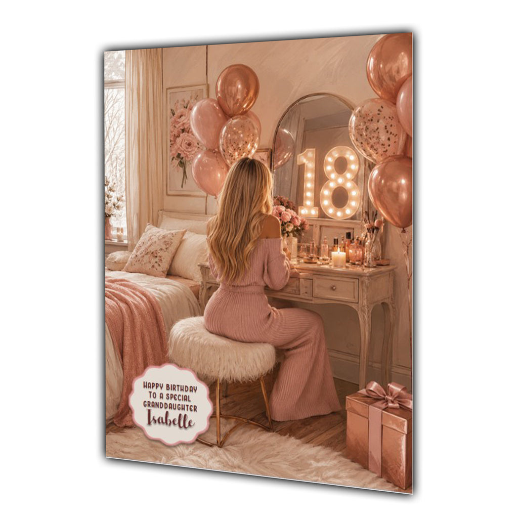 19th Birthday Card Chic Granddaughter Daughter Niece Personalised A5 Size