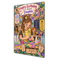 Daughter 10th Birthday Card - Brownie Girl with Nature and Craft Activities