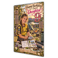 Daughter 9th Birthday Card - Brownie Girl with Nature and Craft Activities