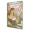 Daughter 10th Birthday Card - Brownie Girl with Nature and Craft Activities