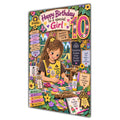 Girl 10th Birthday Card - Brownie Girl with Nature and Craft Activities