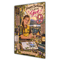 Girl 9th Birthday Card - Brownie Girl with Nature and Craft Activities