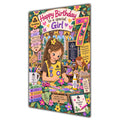 Girl 7th Birthday Card - Brownie Girl with Nature and Craft Activities