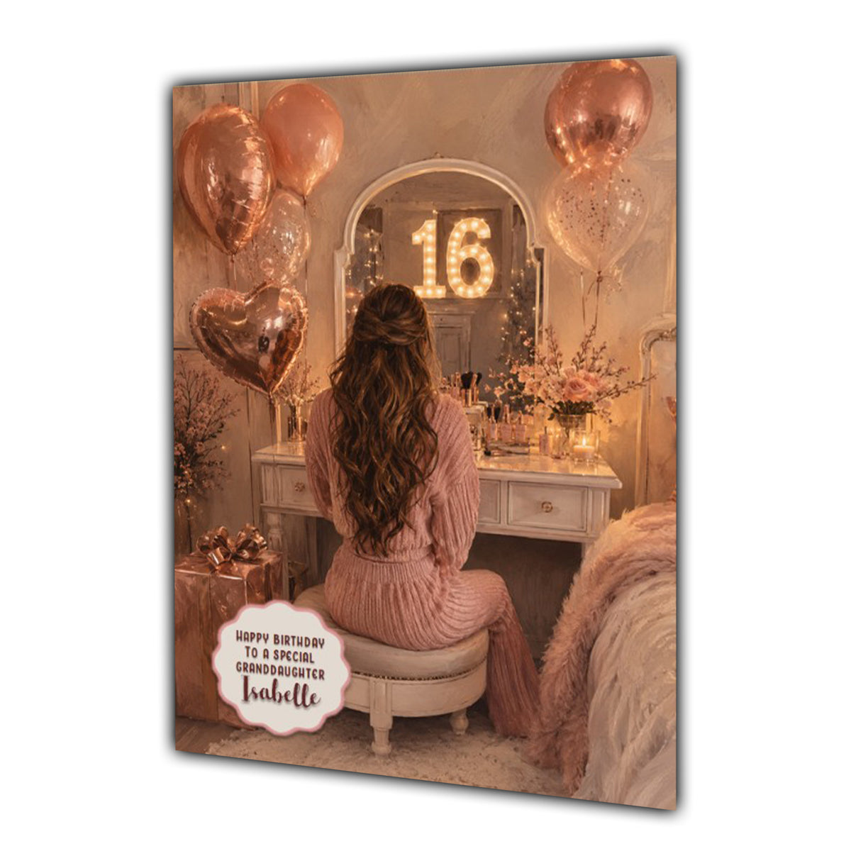 16th Birthday Card Chic Granddaughter Daughter Niece Personalised A5 Size