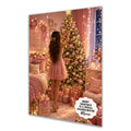 Personalised Christmas Card - Girl Decorating a Christmas Tree