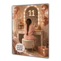 11th Birthday Card For Girls, Daughter, Granddaughter, Niece, Brown Hair, Dressing Table