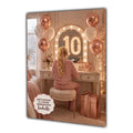 10th Birthday Card For Girls, Daughter, Granddaughter, Niece, Brown Hair, Dressing Table