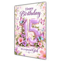 Happy 15th Birthday Special Girl Lilac Floral Butterflies Card A5