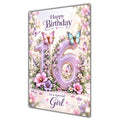 Happy 16th Birthday Special Girl Lilac Floral Butterflies Card A5