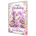 Happy 12th Birthday Granddaughter Lilac Floral Butterflies Card A5