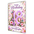Happy 18th Birthday Granddaughter Lilac Floral Butterflies Card A5