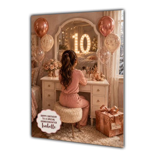 10th Birthday Card Chic Granddaughter Daughter Niece Personalised A5 Size