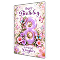 Happy 8th Birthday Daughter Lilac Floral Butterflies Card A5