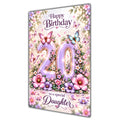 Happy 20th Birthday Daughter Lilac Floral Butterflies Card A5