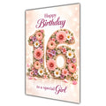 Happy 16th Birthday Special Girl Floral Number Card A5