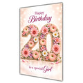 Happy 20th Birthday Special Girl Floral Number Card A5