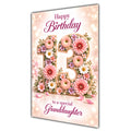 Happy 13th Birthday Granddaughter Floral Number Card A5