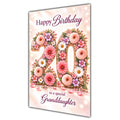 Happy 20th Birthday Granddaughter Floral Number Card A5