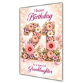 Happy 21st Birthday Granddaughter Floral Number Card A5