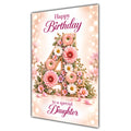 Happy 4th Birthday Daughter Floral Number Card A5