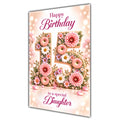 Happy 15th Birthday Daughter Floral Number Card A5