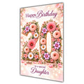 Happy 20th Birthday Daughter Floral Number Card A5
