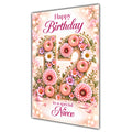 Happy 12th Birthday Niece Floral Number Card A5