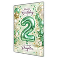 Happy 2nd Birthday Daughter Foil Number Balloons Card A5