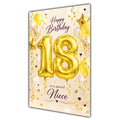 Happy 18th Birthday Niece Foil Number Balloons Card A5