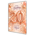 Happy 20th Birthday Niece Foil Number Balloons Card A5