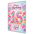 Happy 16th Birthday Special Girl Rainbow Sweets Lollipops Card A5