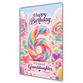 Happy 6th Birthday Granddaughter Rainbow Sweets Lollipops Card A5