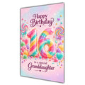 Happy 16th Birthday Granddaughter Rainbow Sweets Lollipops Card A5