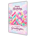 Happy 18th Birthday Granddaughter Rainbow Sweets Lollipops Card A5