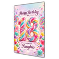 Happy 18th Birthday Daughter Rainbow Sweets Lollipops Card A5
