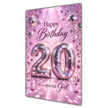 Happy 20th Birthday Special Girl Pink Disco Ball Number Card A5