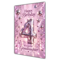 Happy 4th Birthday Granddaughter Pink Disco Ball Number Card A5