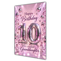 Happy 10th Birthday Granddaughter Pink Disco Ball Number Card A5