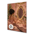Personalised Christmas Card - Girl at a Christmas Dressing Table