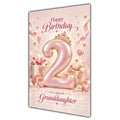 Happy 2nd Birthday Granddaughter Rose Gold Crown Gifts Card A5