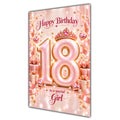 Happy 18th Birthday Special Girl Rose Gold Crown Gifts Card A5
