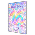 Happy 16th Birthday Special Girl Pastel Rainbow Clouds Card A5