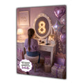 Personalised 8th Birthday Card - Girl at a Dressing Table