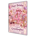 Happy 4th Birthday Granddaughter Pink Beauty Fashion Card A5