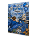 Nephew 6th Birthday Card - Boy in Blue Gaming Bedroom